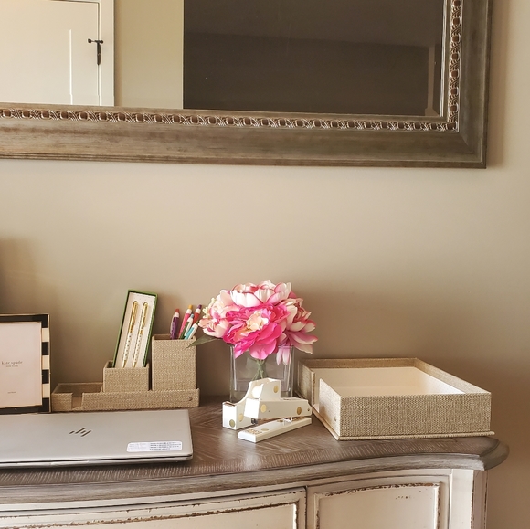 Kate Spade Grass Cloth Letter Tray - Picture 5 of 5